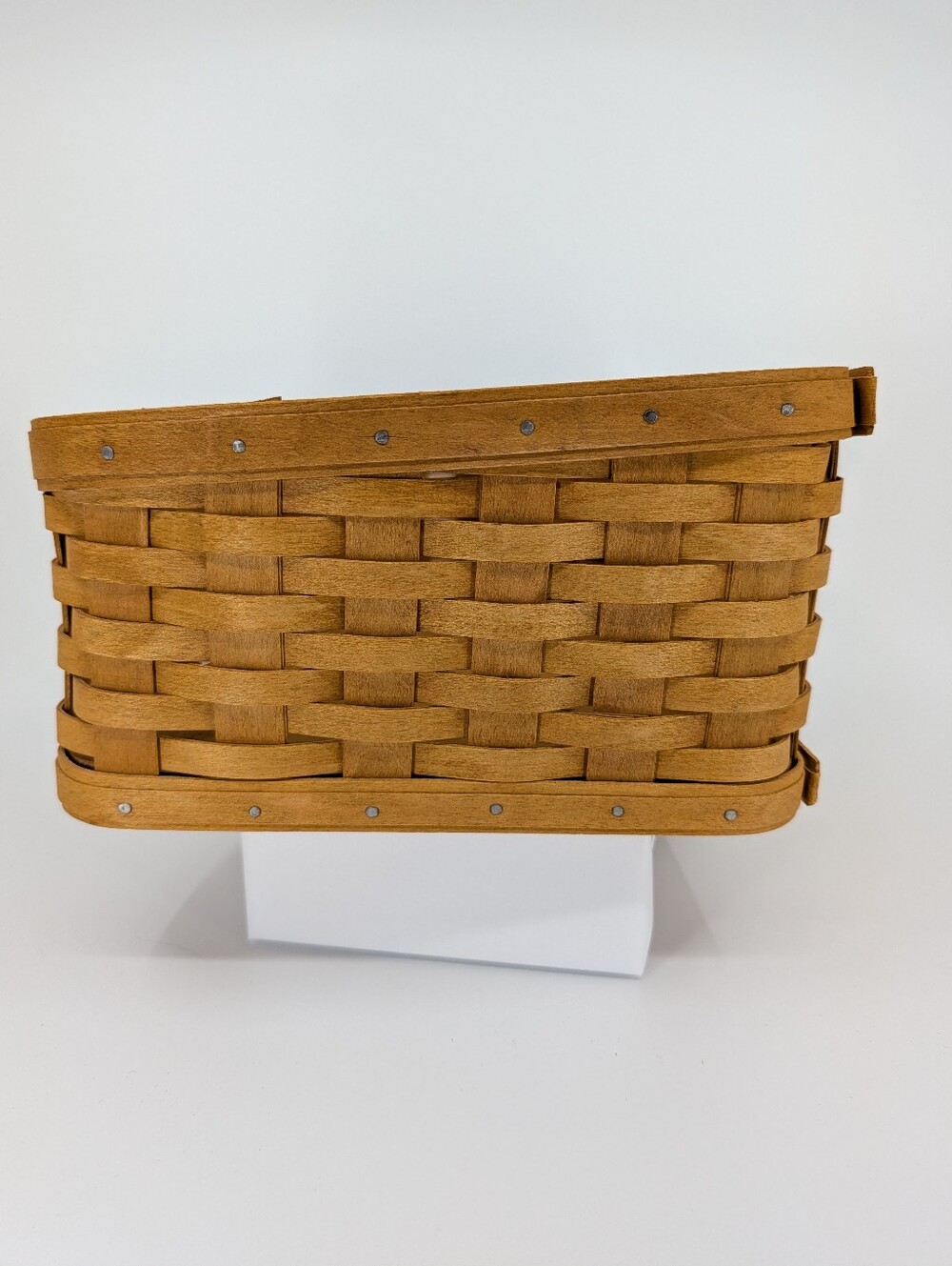 Longaberger Corner Basket with Sage Green Liner & Protector 12470 - Picture 5 of 8